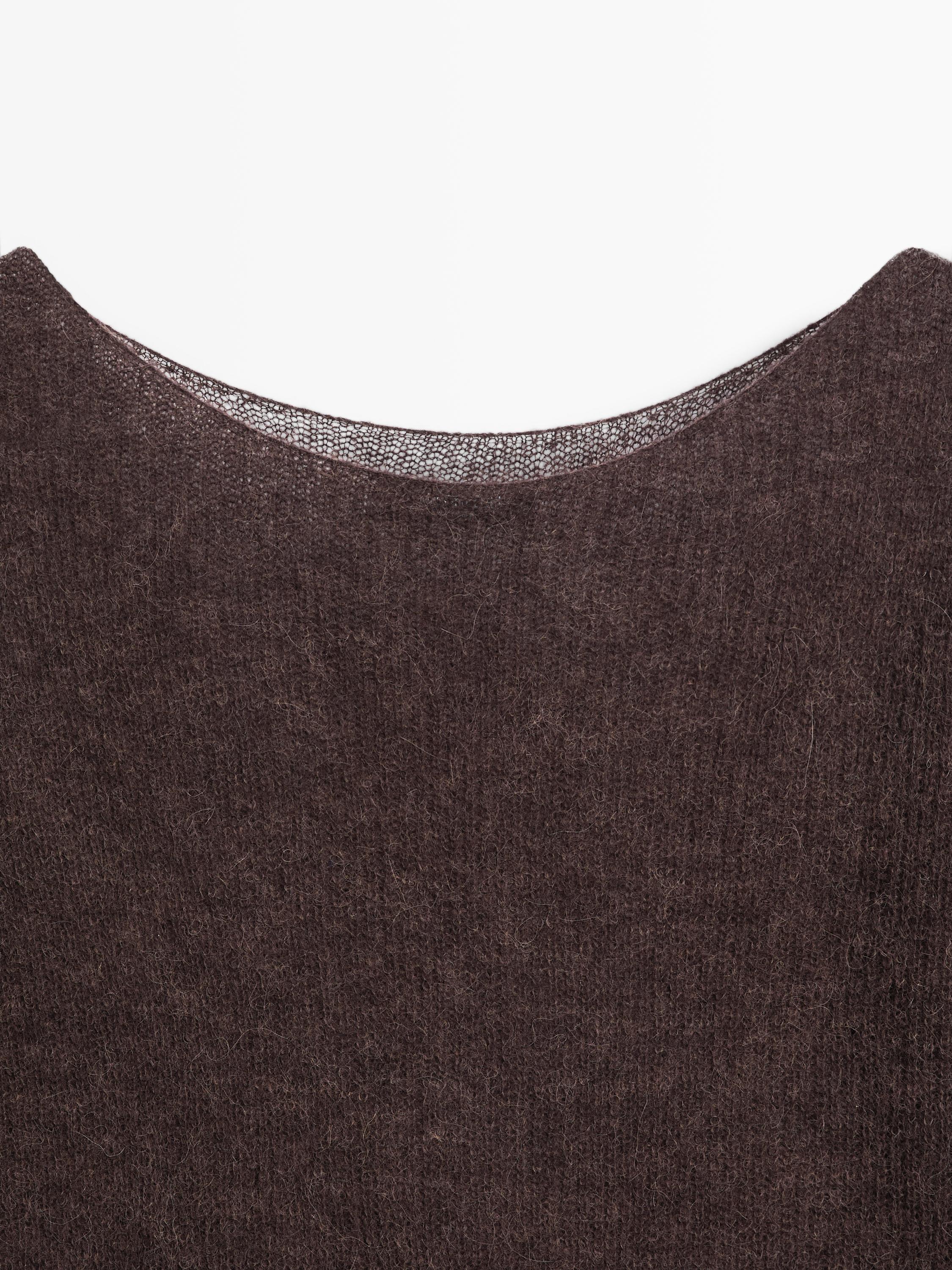 Alpaca and wool blend knit sweater